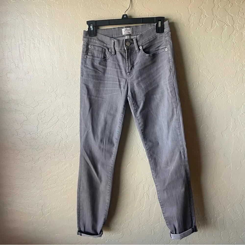 J.CREW Toothpick‎ Gray Skinny Stretchy Jeans Size 26